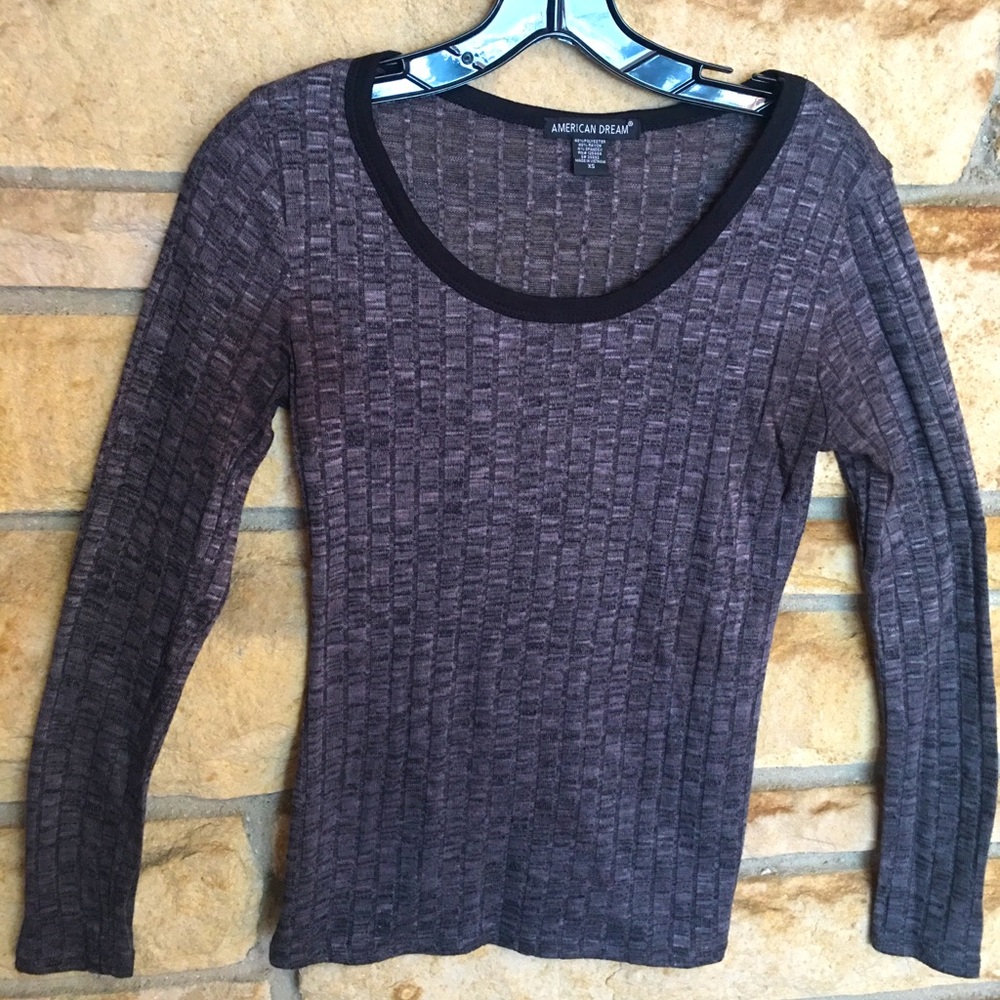 Charcoal heather scoop neck top